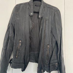 MAX Jeans Gray Moto Jacket